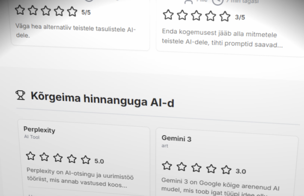 Müüa leht tehismõistus.ee/tehismoistus.ee koos veebilehega, mis koondab AI-si