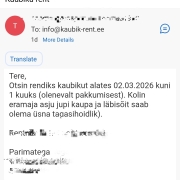 Müüakse töötav äri kiire tasuvusajaga. kaubik-rent.ee