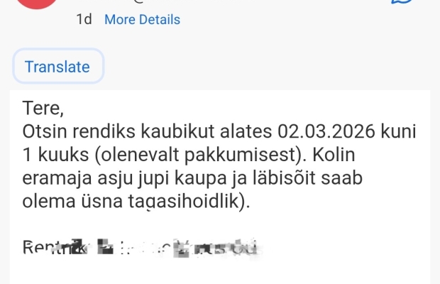 Müüakse töötav äri kiire tasuvusajaga. kaubik-rent.ee