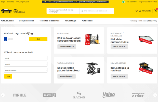 Autovaruosade e-pood abcvaruosad.ee
