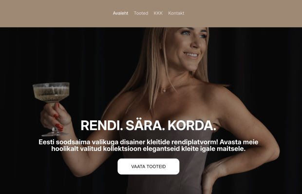 Müüa ülesehitatud disainerkleitide rendiäri MILOVE