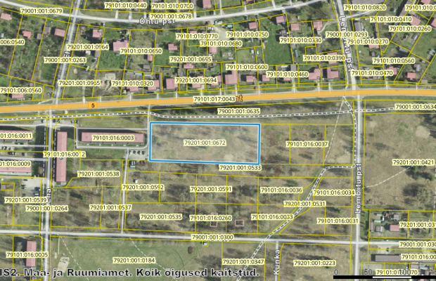 Müüa maatükk, ärimaa - Suve tn 5, Tapa linn, Tapa vald, Lääne-Virumaa