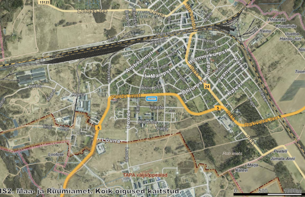 Müüa maatükk, ärimaa - Suve tn 5, Tapa linn, Tapa vald, Lääne-Virumaa