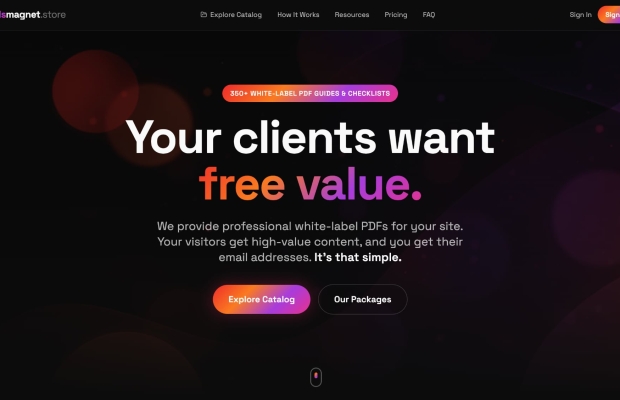 Leadsmagnet.store web portal (digital products e-store) OFFER PRICE!