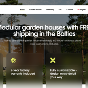 Müüa aia-, moodul- või saunamajade müügiks sobilik bränd MODULNEST (paku hind)